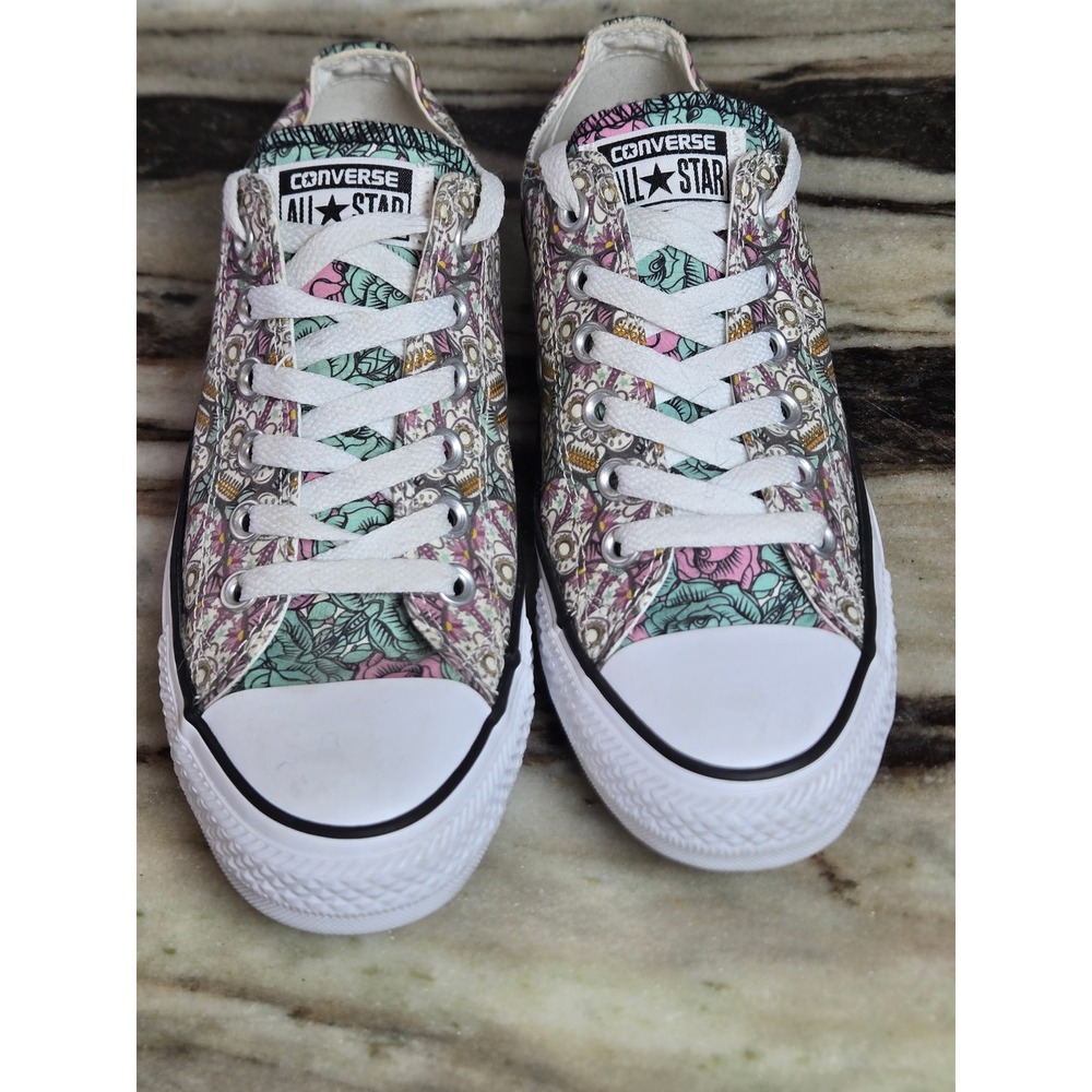 Converse Chuck Taylor All Star Sugar Skull Floral Low Top Sneakers Multicolor W7
